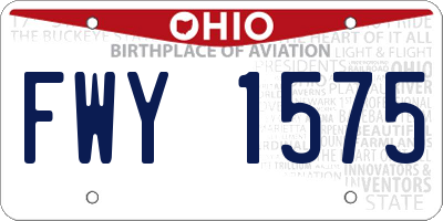 OH license plate FWY1575