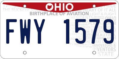 OH license plate FWY1579