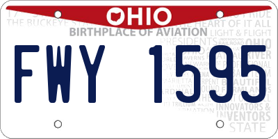 OH license plate FWY1595