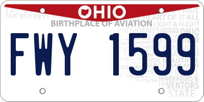 OH license plate FWY1599