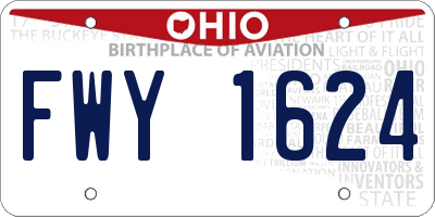 OH license plate FWY1624