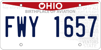 OH license plate FWY1657