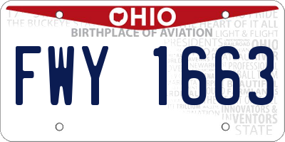 OH license plate FWY1663