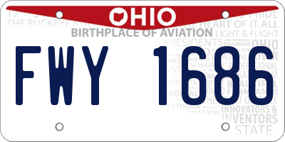 OH license plate FWY1686