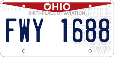 OH license plate FWY1688