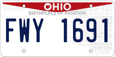 OH license plate FWY1691