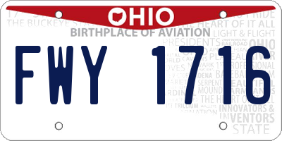 OH license plate FWY1716