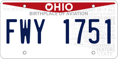 OH license plate FWY1751