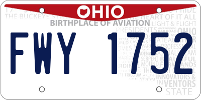 OH license plate FWY1752