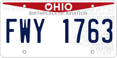 OH license plate FWY1763