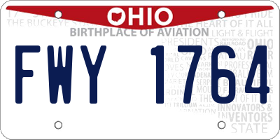 OH license plate FWY1764