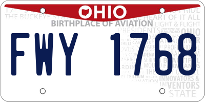 OH license plate FWY1768