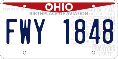 OH license plate FWY1848