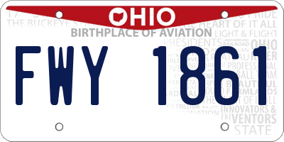 OH license plate FWY1861