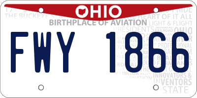 OH license plate FWY1866