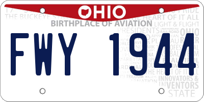 OH license plate FWY1944