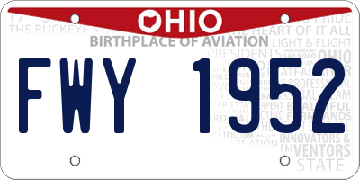 OH license plate FWY1952