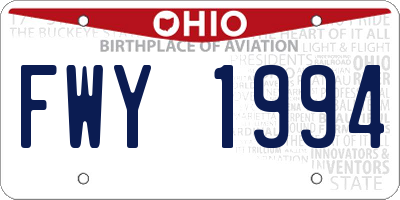 OH license plate FWY1994