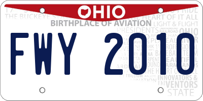 OH license plate FWY2010