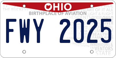 OH license plate FWY2025