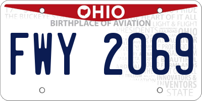 OH license plate FWY2069