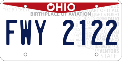 OH license plate FWY2122