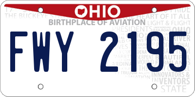 OH license plate FWY2195