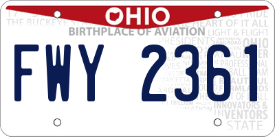 OH license plate FWY2361