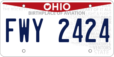 OH license plate FWY2424