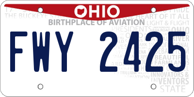 OH license plate FWY2425