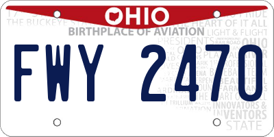 OH license plate FWY2470