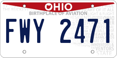 OH license plate FWY2471