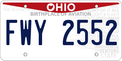 OH license plate FWY2552