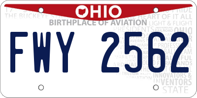 OH license plate FWY2562