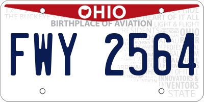 OH license plate FWY2564