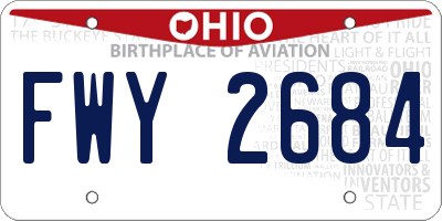 OH license plate FWY2684