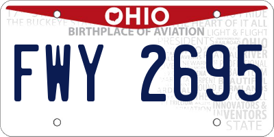 OH license plate FWY2695