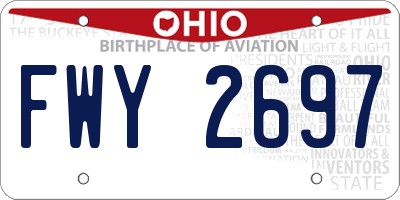 OH license plate FWY2697