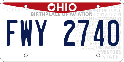 OH license plate FWY2740