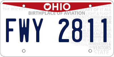 OH license plate FWY2811