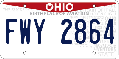 OH license plate FWY2864