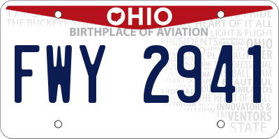 OH license plate FWY2941