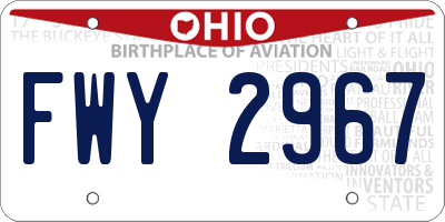 OH license plate FWY2967