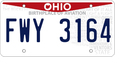 OH license plate FWY3164