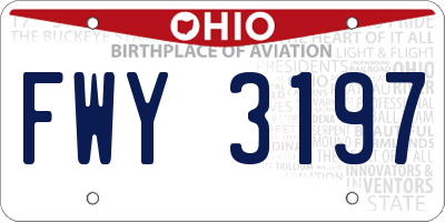 OH license plate FWY3197