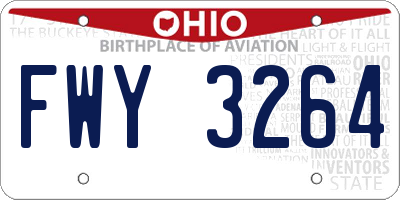 OH license plate FWY3264