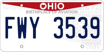 OH license plate FWY3539