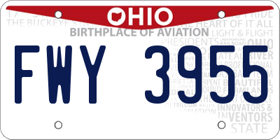 OH license plate FWY3955