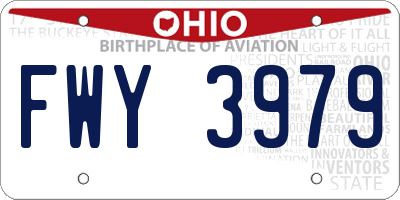 OH license plate FWY3979