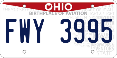 OH license plate FWY3995